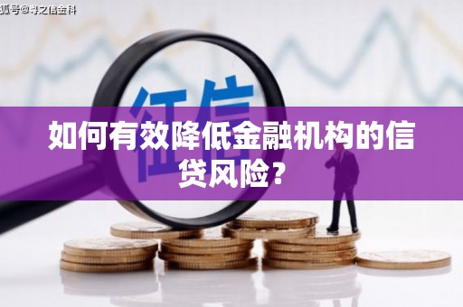 苗栗如何有效降低金融机构的信贷风险？