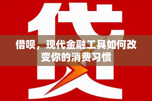 苗栗借呗，现代金融工具如何改变你的消费习惯