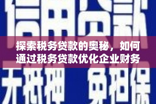 苗栗探索税务贷款的奥秘，如何通过税务贷款优化企业财务