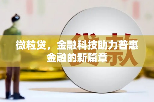 苗栗微粒贷，金融科技助力普惠金融的新篇章