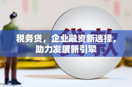 苗栗税务贷，企业融资新选择，助力发展新引擎