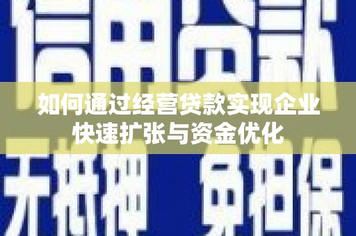 苗栗如何通过经营贷款实现企业快速扩张与资金优化