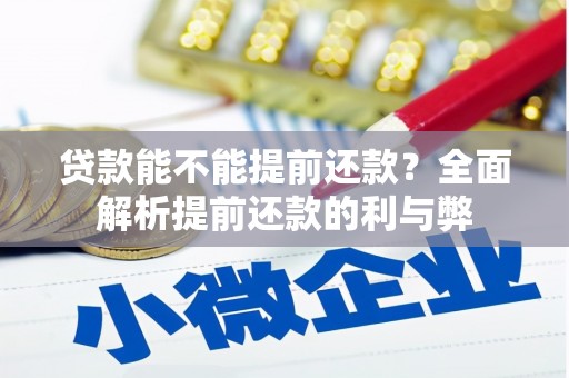 苗栗贷款能不能提前还款？全面解析提前还款的利与弊