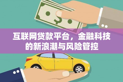 苗栗互联网贷款平台，金融科技的新浪潮与风险管控