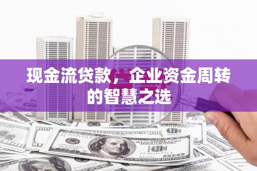 苗栗现金流贷款，企业资金周转的智慧之选
